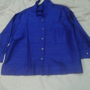Chico purple silk shirt jacket